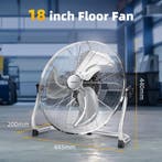 Vloerventilator - 51 cm - Industriele ventilator - Zilver -, Verzenden, Zo goed als nieuw