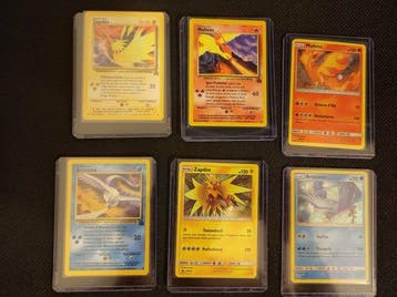 Pokémon - 6 Card - Zapdos, Moltres, Articuno, Minun Foil -, Nieuw