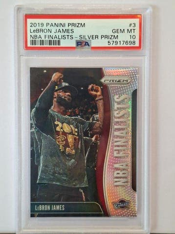2019 Panini Prizm LeBron James 3 Parallel card, Foil, Graded, Nieuw