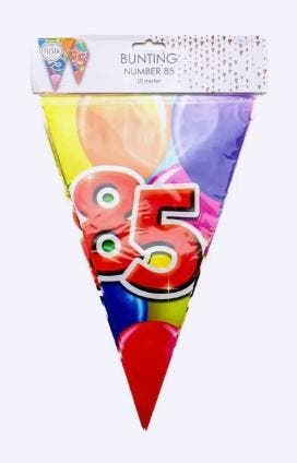We Fiesta leeftijd vlaggenlijn 85 jaar, Hobby en Vrije tijd, Feestartikelen, Verzenden, Nieuw, Versiering, Verjaardag