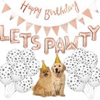 Verjaardags set voor de hond  Goud, Ophalen of Verzenden, Nieuw