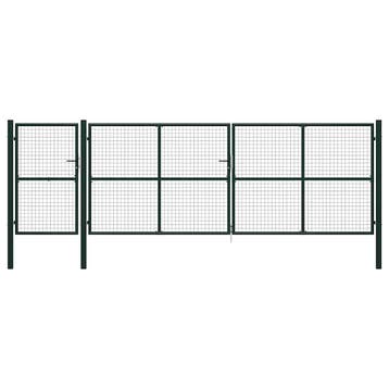 vidaXL Tuinpoort staal 500x150 cm groen, Verzenden, Nieuw