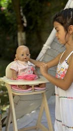 Poppenstoel roze/ wit, Kinderen en Baby's, Speelgoed | Poppen, Ophalen of Verzenden, Nieuw