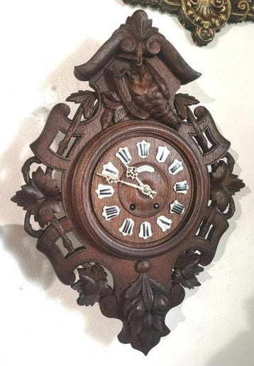 Zwarte Woud pendelklok - Antiek Hout, Messing - 1850-1900