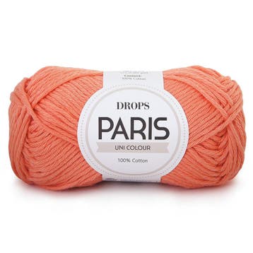 DROPS Paris Uni Colour - 01 abrikoos - Katoen Garen, Ophalen of Verzenden, Nieuw