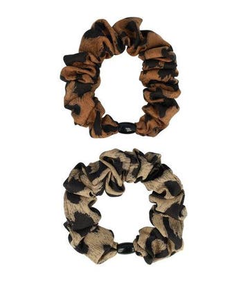 Haarelastiek Scrunchie – Hair-Tie Panterprint – Gladde Stof, Nieuw