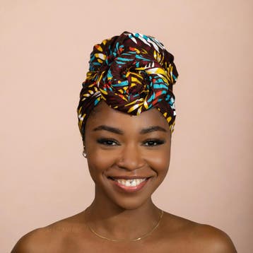 Afrikaanse  Multicolor Feathers hoofddoek - headwrap, Ophalen of Verzenden, Nieuw