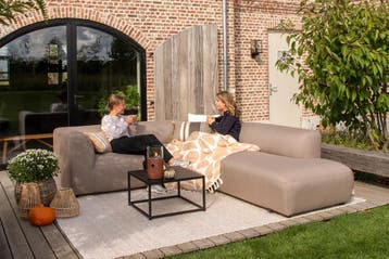 VDG Lissabon/Toronto Sunbrella verwarmde loungeset - Taupe, Verzenden, Nieuw, Overige materialen, Loungeset