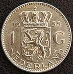 Nederlandse zilveren Gulden 1955, Postzegels en Munten, Munten | Nederland, Verzenden, Koningin Juliana, Losse munt, Zilver