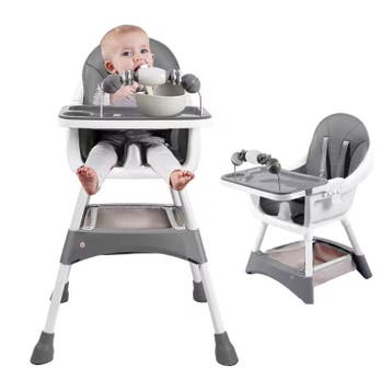 Draagbare Baby Kinderstoel met Dubbele Eettray en Speelrek, Verzenden, Nieuw
