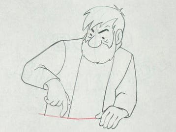 Tintin - 1 Originele productietekening - Kapitein Haddock -, Nieuw in verpakking