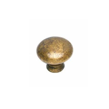 Meubelknop Paddenstoel 32mm messing antiek - Intersteel, Ophalen of Verzenden, Nieuw, Koper of Messing, Overige typen