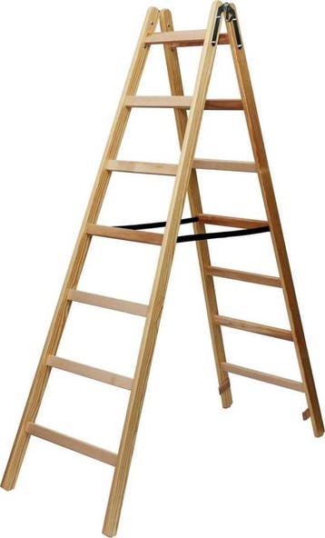 Brennenstuhl 1481100 Houten Ladder 2x10 Sporten 2,64m, Doe-het-zelf en Verbouw, Verzenden, Nieuw