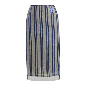 Milano Italy • pailletten rok • S, Kleding | Dames, Rokken, Maat 36 (S), Verzenden, Blauw, Milano Italy