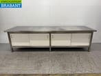 RVS Werkkast Kast 2 Schuifdeuren 240 x 70 x 65 cm Horeca, Ophalen of Verzenden, Gebruikt