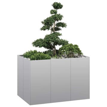vidaXL Plantenbak 120x80x80 cm gegalvaniseerd staal, Tuin en Terras, Verzenden, Nieuw, Metaal
