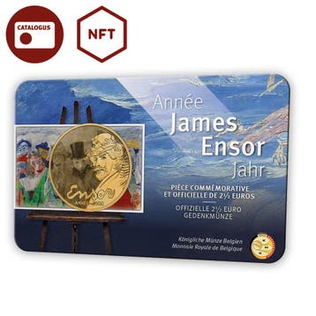 België 2,5 euromunt 2024 ‘James Ensor Jaar’ BU in coincard, Verzenden