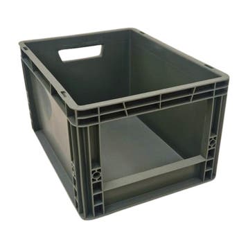 Magazijnbak, 400x300x220 mm, euronorm, grijs kunststof,, Ophalen of Verzenden