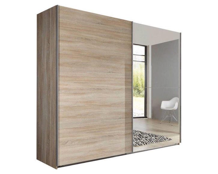 Niemann Vita Zweefdeurkast Ruw Eiken - 250cm breed, Huis en Inrichting, Kasten | Kledingkasten