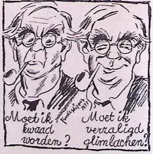 Man kiest emotie op spotprent (lijst optie, Lithos), Verzenden