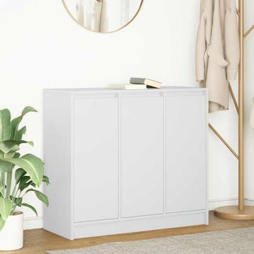 vidaXL Dressoir 85x34x76 cm bewerkt hout wit, Verzenden, Nieuw, 50 tot 100 cm, 25 tot 50 cm