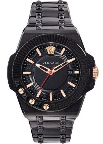Versace VEDY00719 Chain Reaction heren horloge 45 mm, Overige merken, Staal, Verzenden, Polshorloge