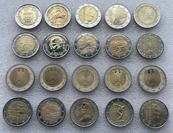 Europa. 2 Euro 2002/2012 (20 coins) (Zonder minimumprijs), Postzegels en Munten