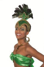 Groen masker voor op het hoofd - Feesthoeden overig, Verzenden, Nieuw