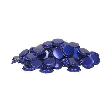 West Kin Look - Kroonkurk blauw - 100 stuks 26 mm, Ophalen of Verzenden, Nieuw, Overige materialen, Overige typen
