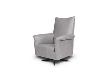 Fauteuil Viola - fauteuils - Grijs, Nieuw, Grijs, Leer