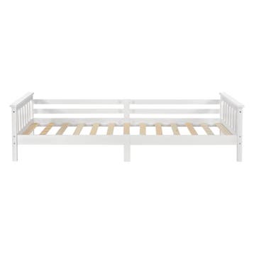 Kinderbed Nuuk met matras en uitvalbeveiliging 90x200 wit, Verzenden, Nieuw