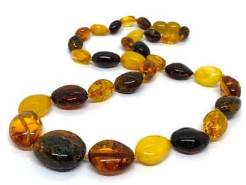 Primal Splendor Baltische Barnsteen Ketting – Rijk Cognac,