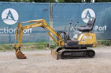 Veiling: Minigraver Komatsu PC03 Diesel 6kW, Ophalen, Graafmachine