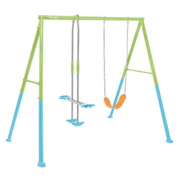 Stalen schommel dubbel intex groen/blauw, Ophalen of Verzenden, Nieuw