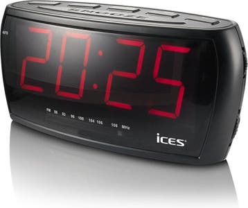 Wekkerradio - Digitale wekker - Alarmklok - Zwart - Ices - I, Verzenden, Zo goed als nieuw