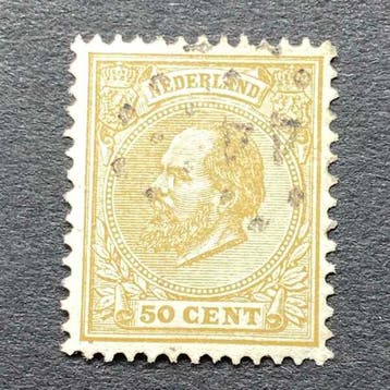 Koning Willem III [N.V.P.H. nr. 0027], Postzegels en Munten, Postzegels | Nederland, Ophalen of Verzenden, Gestempeld