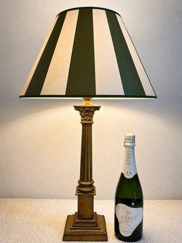 Laura Ashley - Tafellamp - Messing, Textiel - XL 65cm