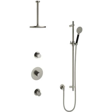 Hotbath Cobber - Inbouw Regendoucheset - Geborsteld Nikkel -, Ophalen of Verzenden, Nieuw