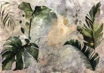 Botanisch behang Aquarel bladeren,, Verzenden, Botanisch, aquarel, industrieel, trendy
