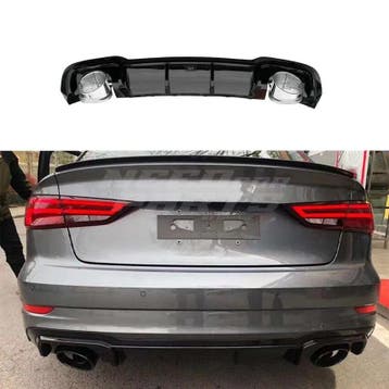 Diffuser With Black Exhaust Tips Voor Audi A3 S Line/S3 8V, Auto-onderdelen, Ophalen of Verzenden, Nieuw