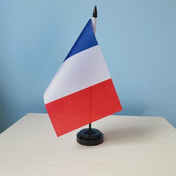 Franse Vlag Bureau - 14x21cm Tafelvlag met Standaard voor De, Verzenden, Nieuw