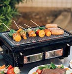 Keramische tafelbarbecue - zwart - 50 x 22 x 12 cm | 34,5 x, Tuin en Terras, Houtskoolbarbecues, Verzenden, Nieuw