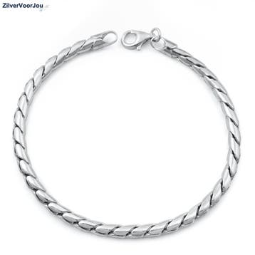 Zilveren Italian schakelarmband, Verzenden, Nieuw, Zilver