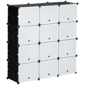 Schoenenkast Opbergdoos Met 12 Kubussen DIY Stekkerrek Met D, Huis en Inrichting, Kasten | Ladekasten, Verzenden, Nieuw