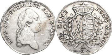 1/3 taler, daalder 1780, Sachsen-kurlinie ab 1547 (albert..., Verzenden