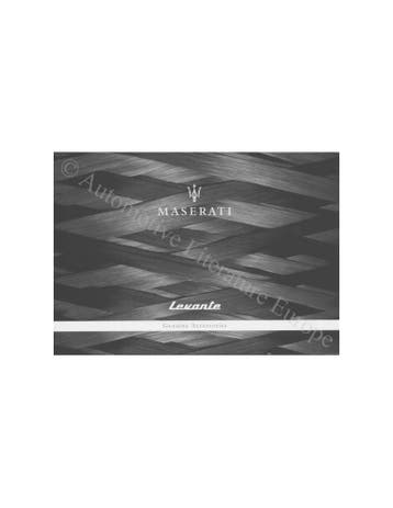 2017 MASERATI LEVANTE GENUINE ACCESSORIES BROCHURE ENGELS, Nieuw, Author