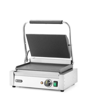 Contactgrill Panini, Hendi, Boven Geribd, Onder Glad, 230v/2, Ophalen of Verzenden, Nieuw in verpakking