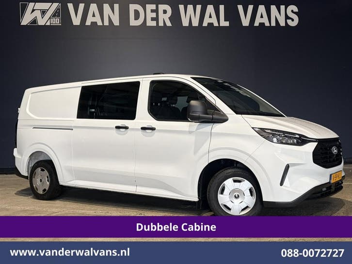 Ford Transit Custom | 2.0 TDCI 170pk Automaat L2H1 Dubbele, Auto's, Automaat, Gebruikt, Euro 6, Wit