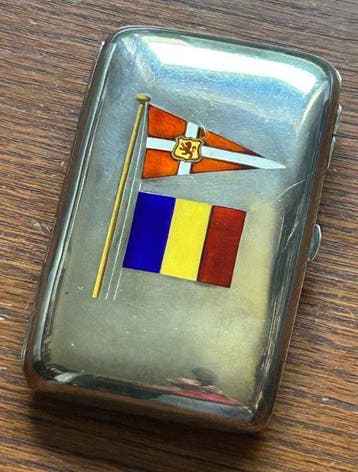 Sigarendoos - Sigarenetui - .925 zilver - C.C = Colen