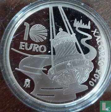 Spanje 10 euro 2010 (PROOF) Heilig jaar, Postzegels en Munten, Munten | Europa | Euromunten, Verzenden, Goud, Spanje, 10 euro
